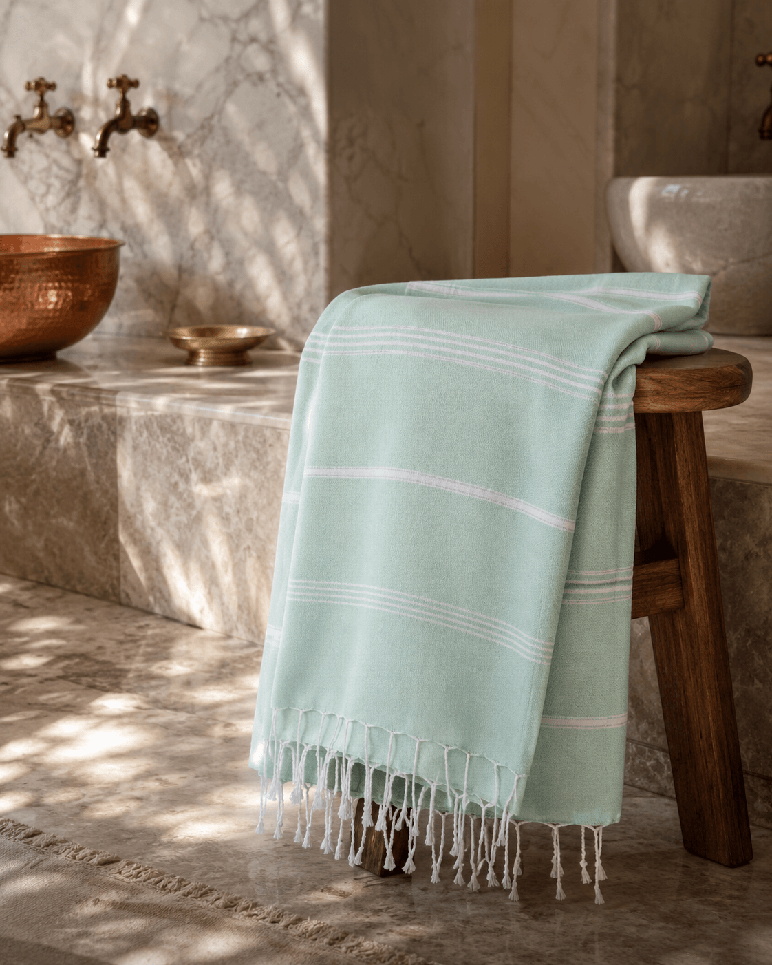 The Denizli Tradional Turkish Peshtemal Lime Green