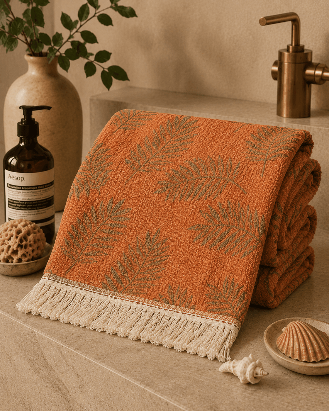 Saray Jacquard Ottoman Amber