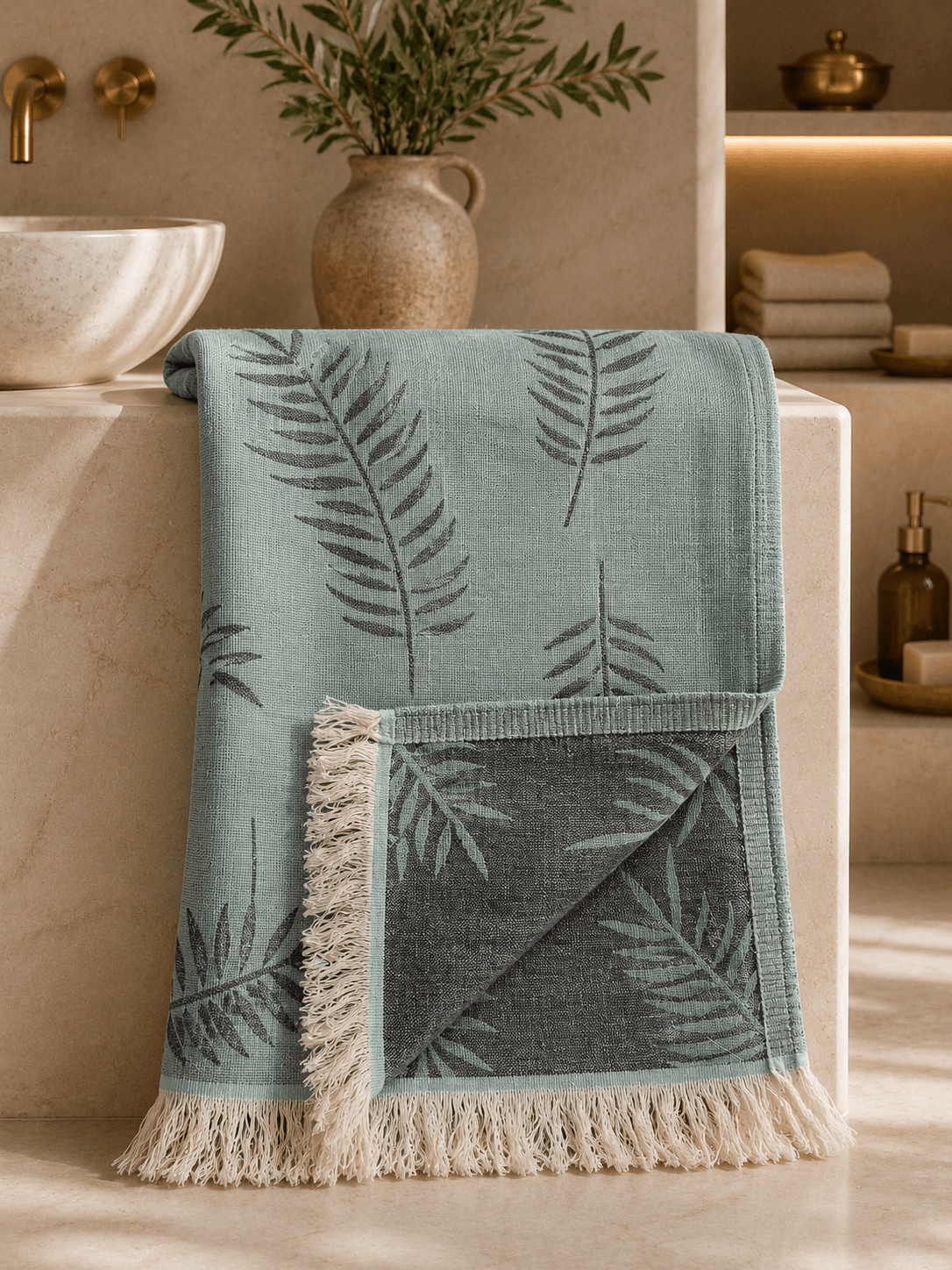 Saray Jacquard Sage Aqua