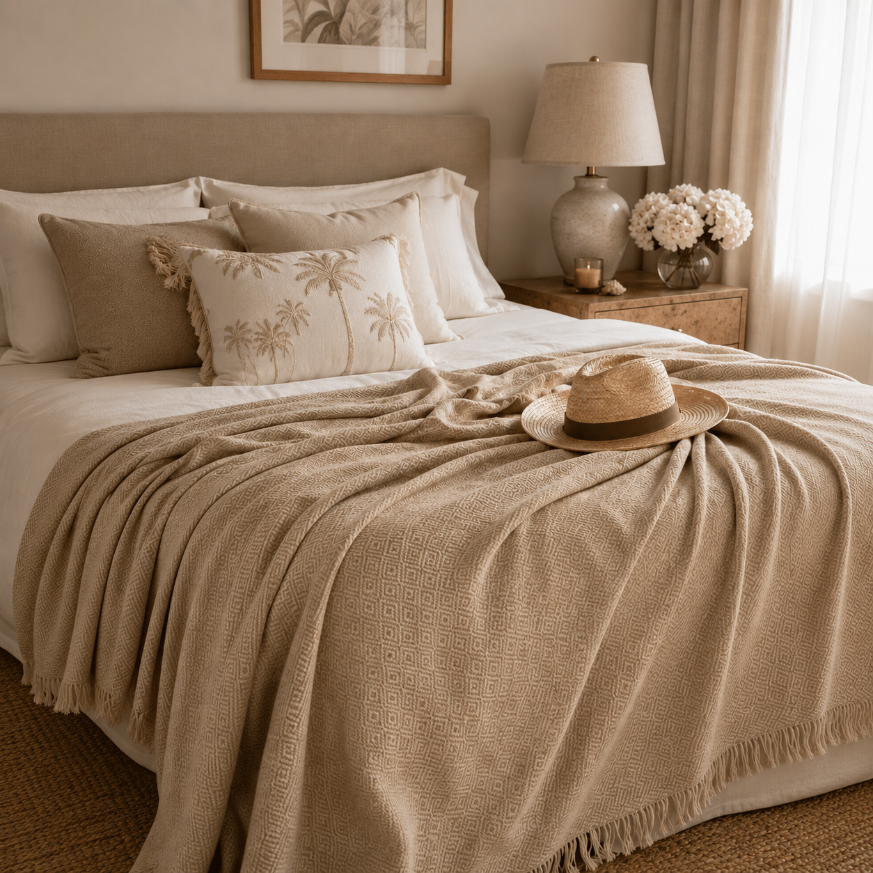 Quiet Label Denizli 100% Cotton Bed Throws &  Blankets