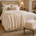 The Haven Cotton Bed Throw Ivory
