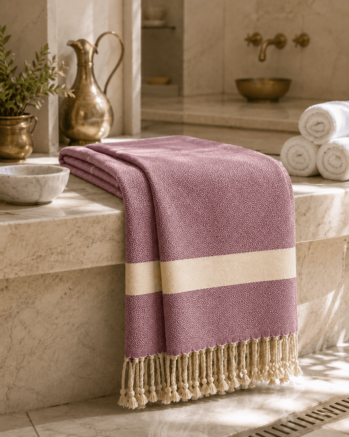 The Denizli Sultana Diamond Peshtemal Lavender Mist