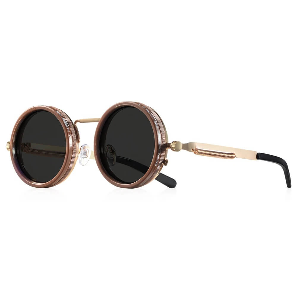 NovaTint ™ Polarized Adjustable Dimming ND9 Round Sunglasses