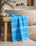 The Denizli Tradional Turkish Peshtemal Aegean Blue