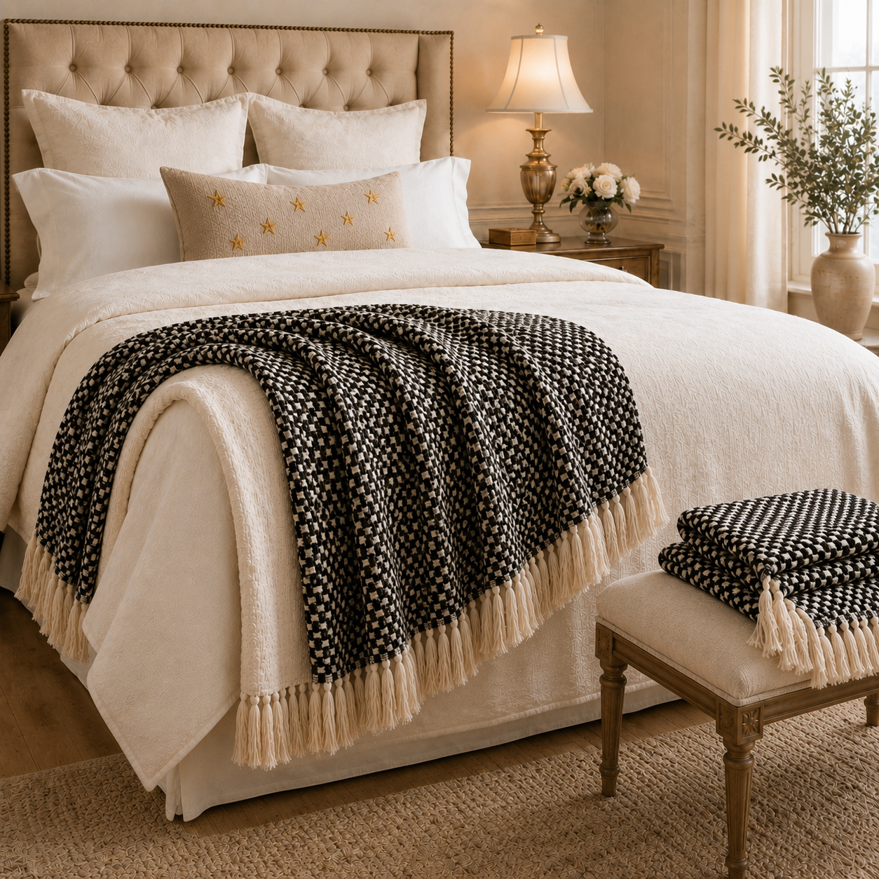 Quiet Label Denizli 100% Cotton Bed Throws &  Blankets