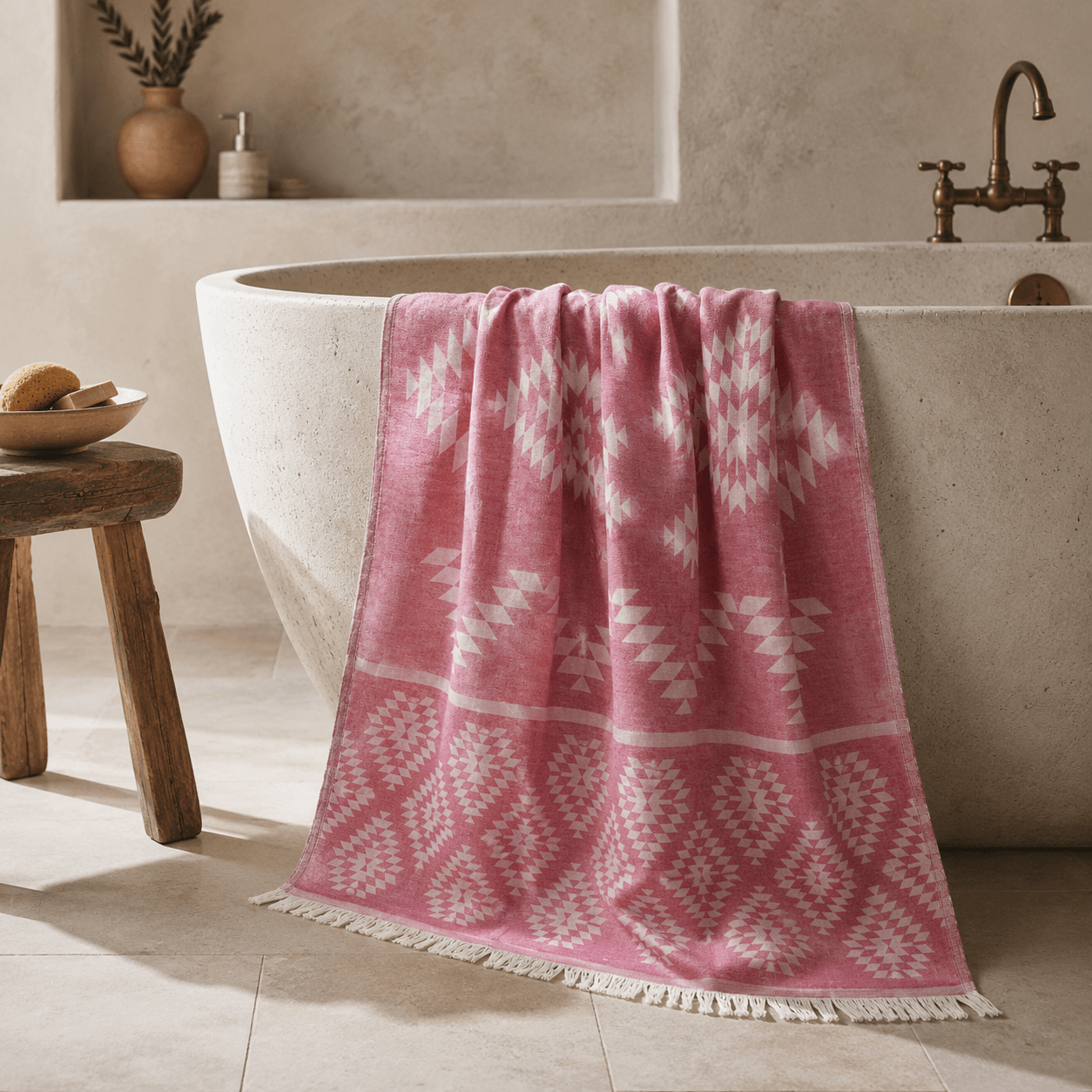 Anatolia Mosaic Premium Jacquard Peshtemal OEKO-TEX® Beach Towel