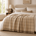 The Windowpane Cotton Blanket & Bed Throw