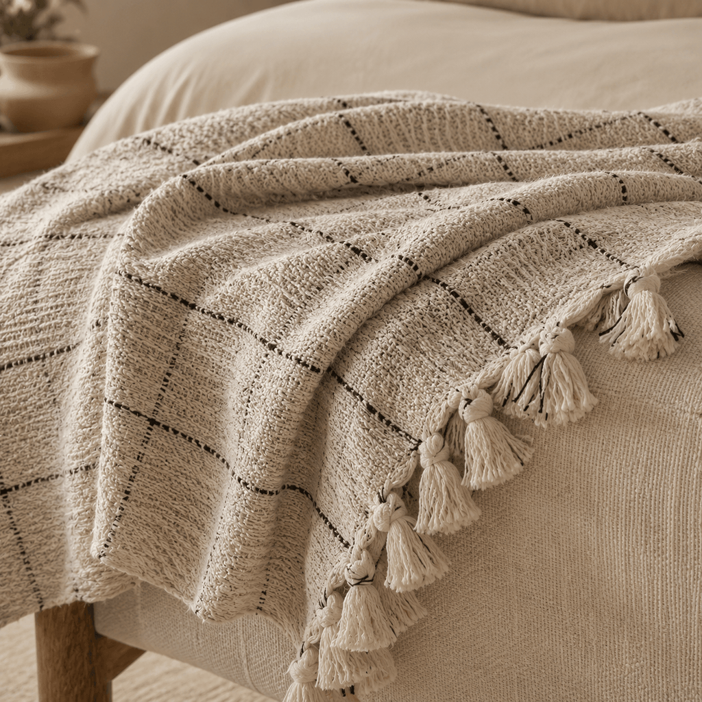 The Quiet Cotton Blanket & Bed Throw Moroccan Diamond