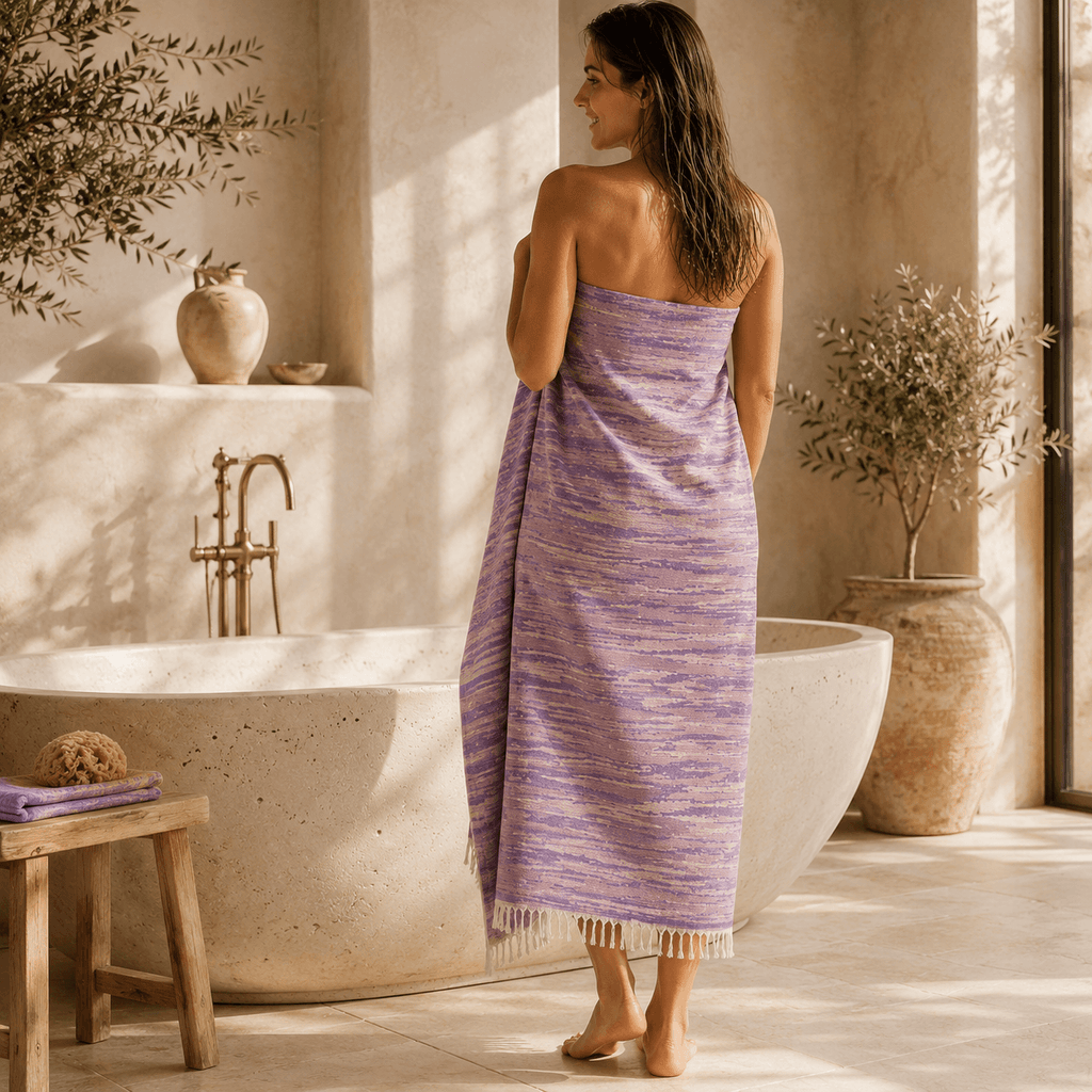 Coastal Current Premium Jacquard Peshtemal OEKO-TEX® Beach Towel