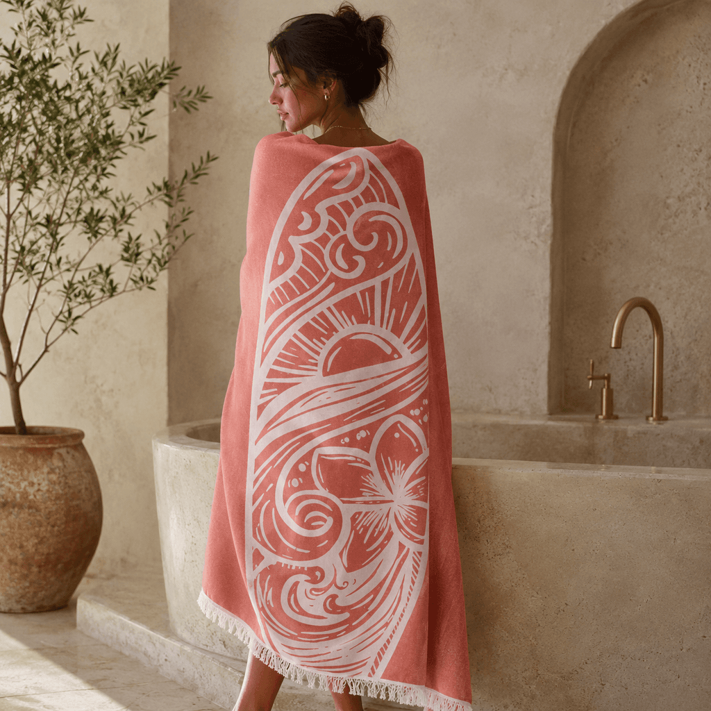 Tidal Surf Premium Jacquard Peshtemal OEKO-TEX® Beach Towel