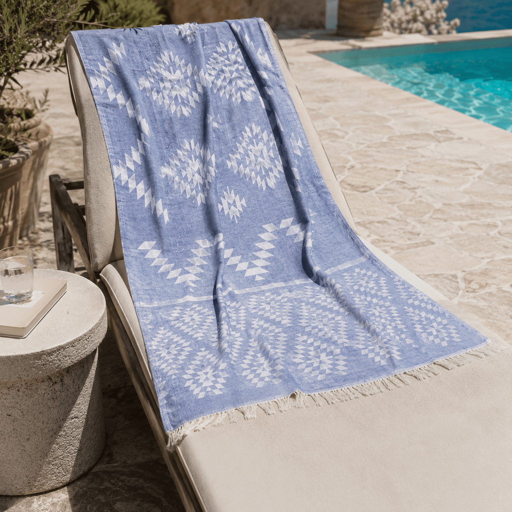 Anatolia Mosaic Premium Jacquard Peshtemal OEKO-TEX® Beach Towel