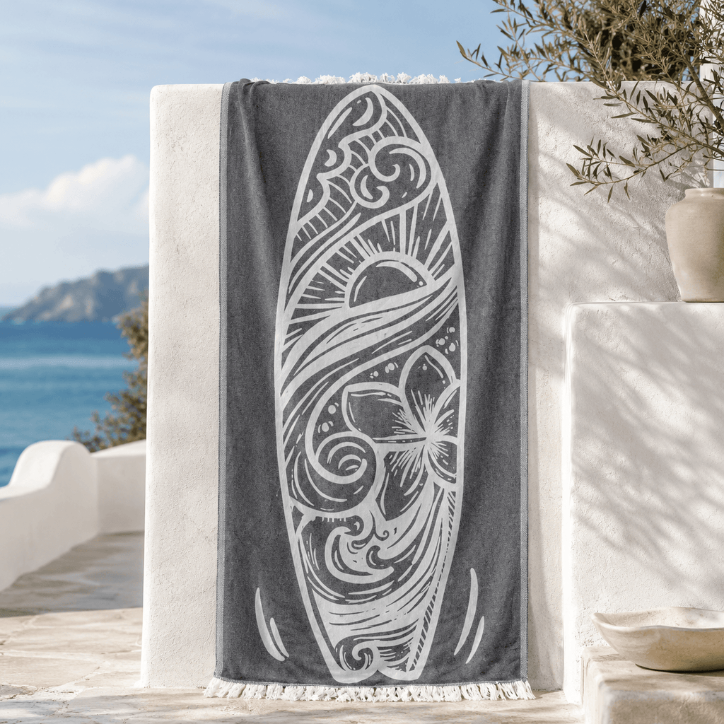 Tidal Surf Premium Jacquard Peshtemal OEKO-TEX® Beach Towel