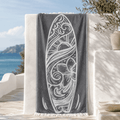 Tidal Surf Premium Jacquard Peshtemal OEKO-TEX® Beach Towel