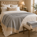The Haven Cotton Blanket Soft Stone