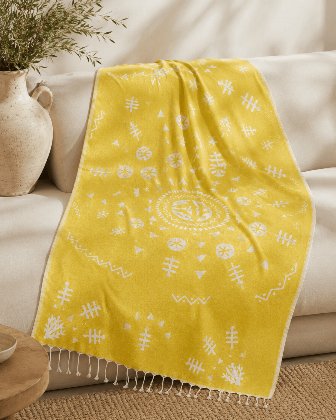 Medallion Jacquard Sun Yellow