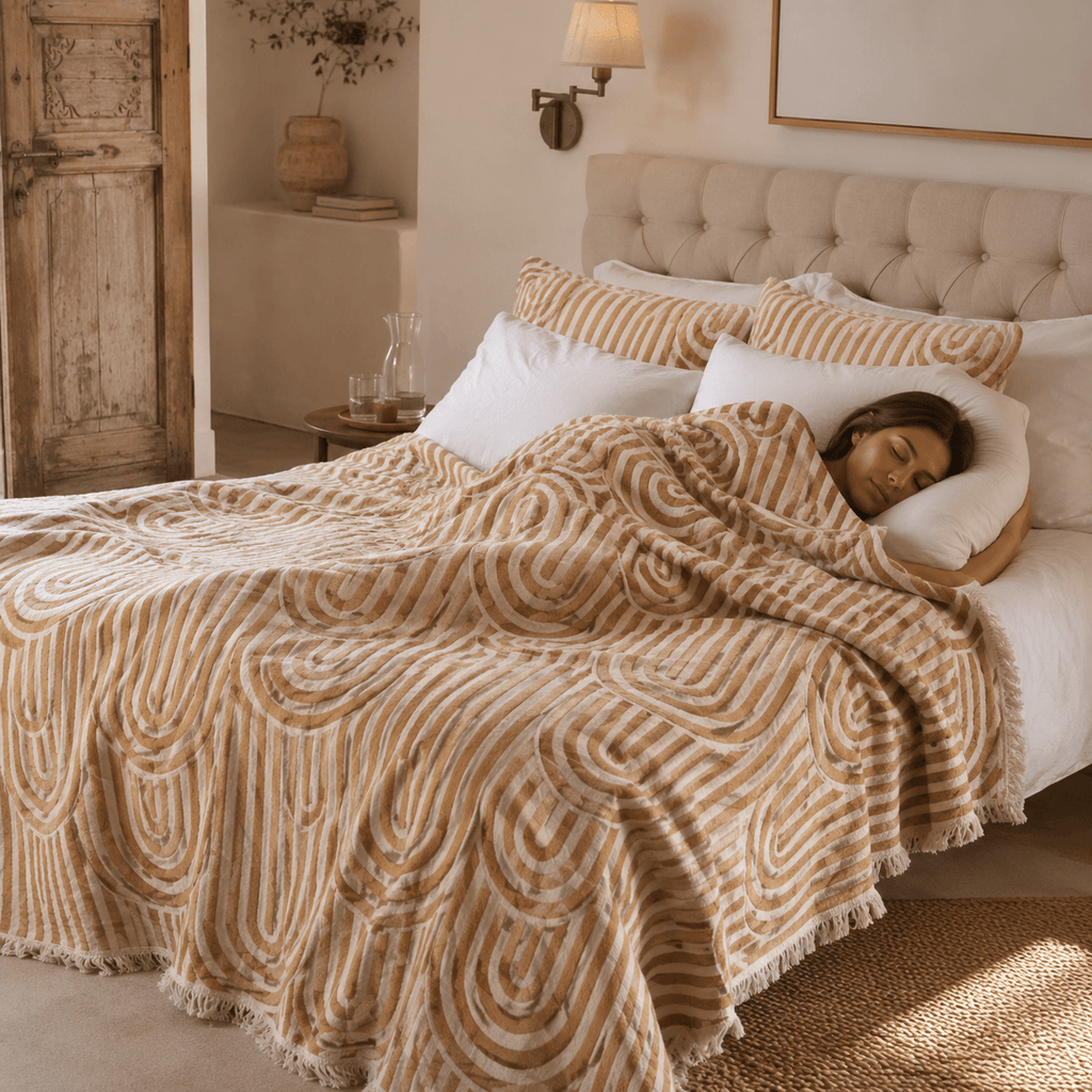 Miletos Jacquared OEKO-TEX® Certified Bed Throw