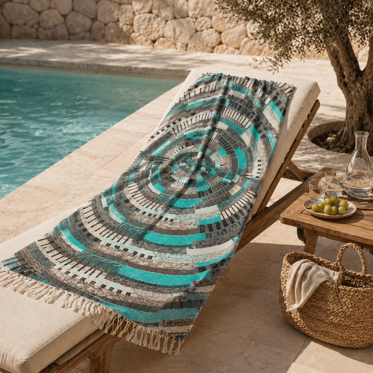 Orbit Weave Premium Jacquard Peshtemal OEKO-TEX® Beach Towel