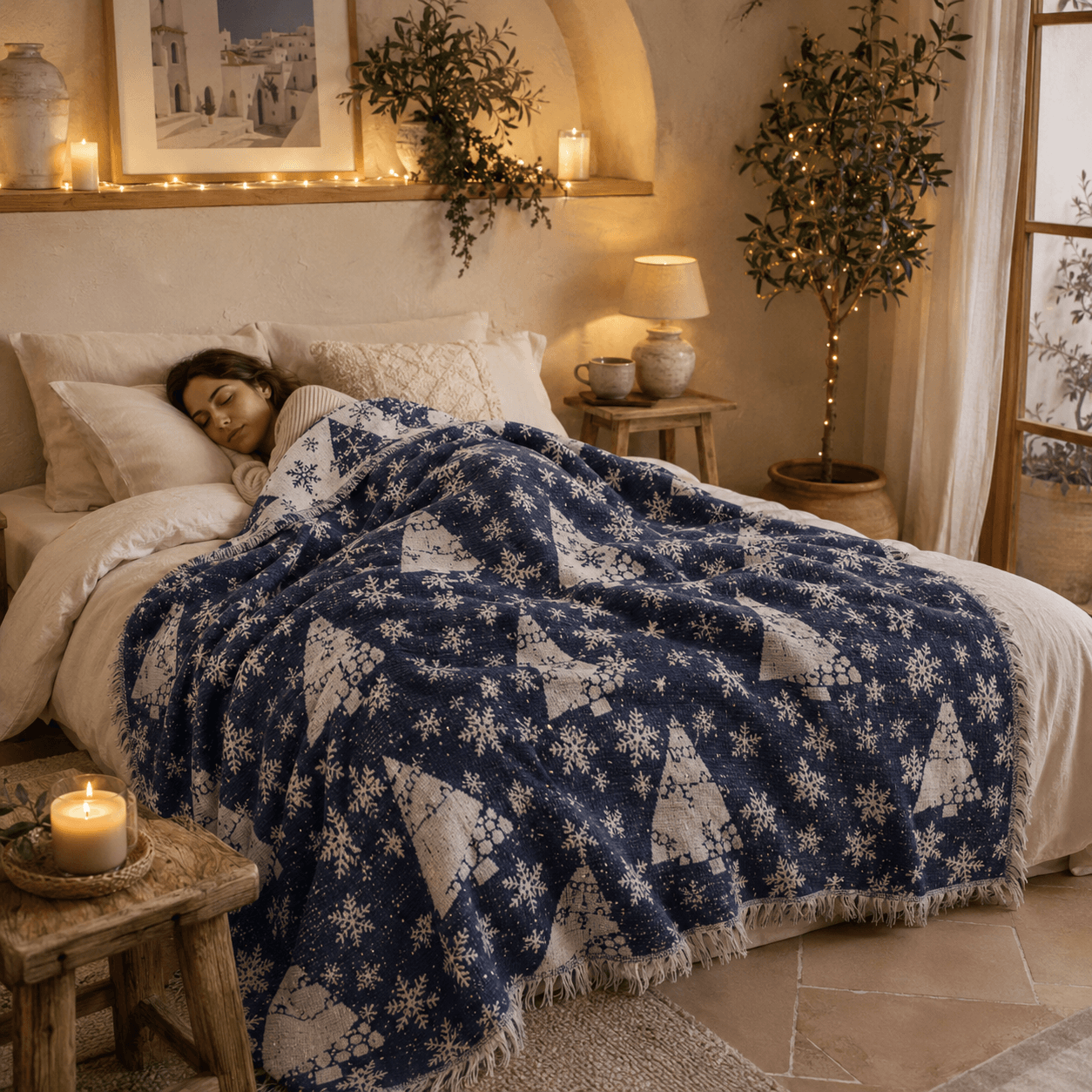 Noelle Jacquared OEKO-TEX® Certified Bed Throw