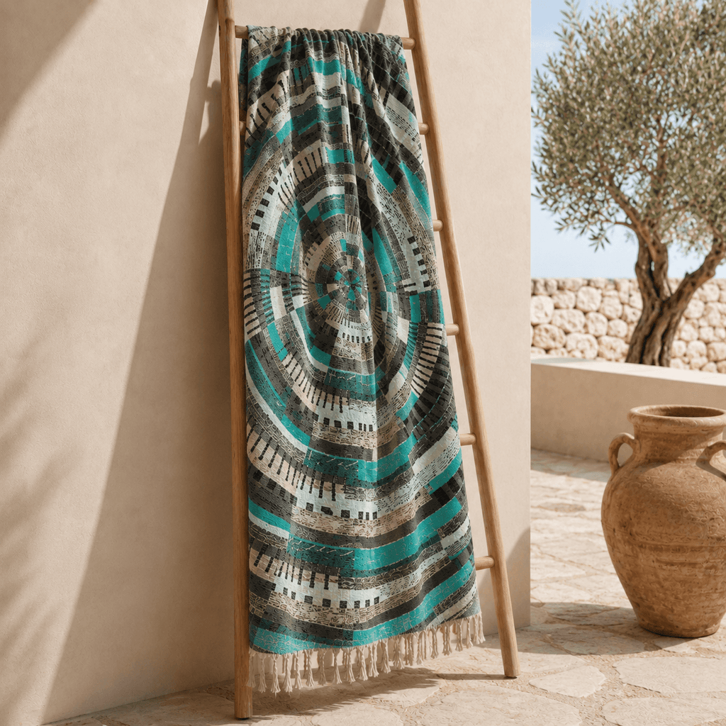 Orbit Weave Premium Jacquard Peshtemal OEKO-TEX® Beach Towel