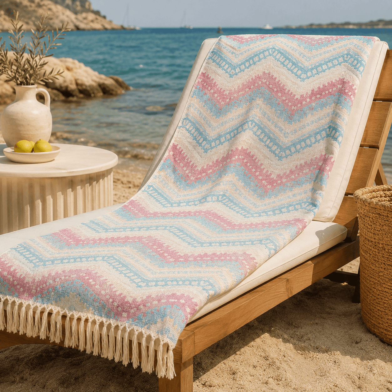 Aegean Weave Premium Jacquard Peshtemal OEKO-TEX® Beach Towel