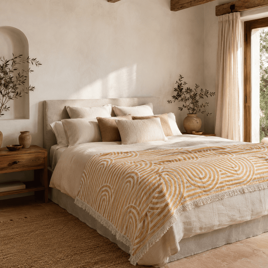 Miletos Jacquared OEKO-TEX® Certified Bed Throw