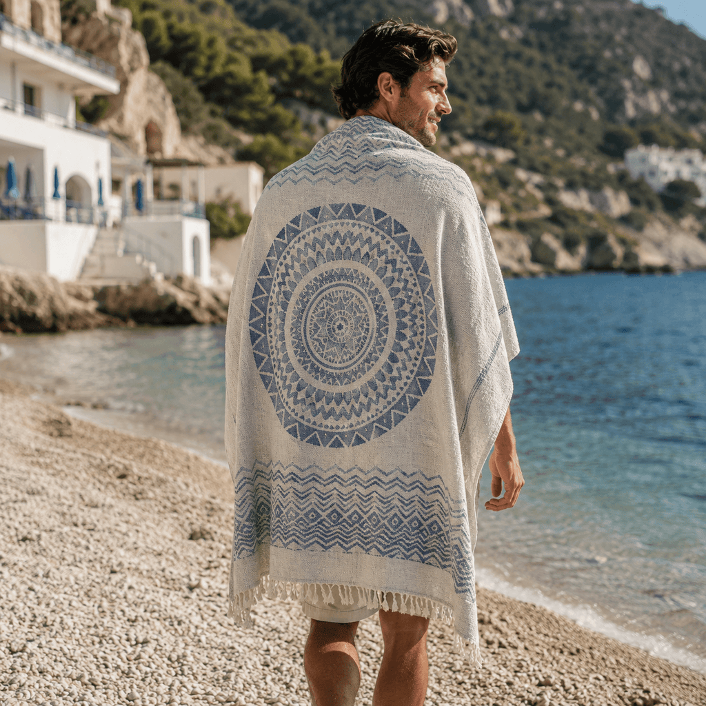 Mandala Coast Premium Jacquard Peshtemal OEKO-TEX® Beach Towel