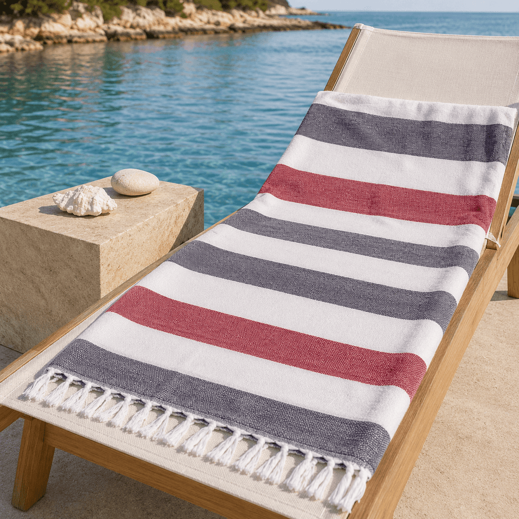 Riviera Stripe Terry OEKO-TEX® Bath Towell
