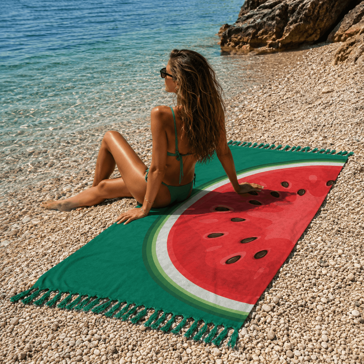 Watermelon Splash Jacquard Towel