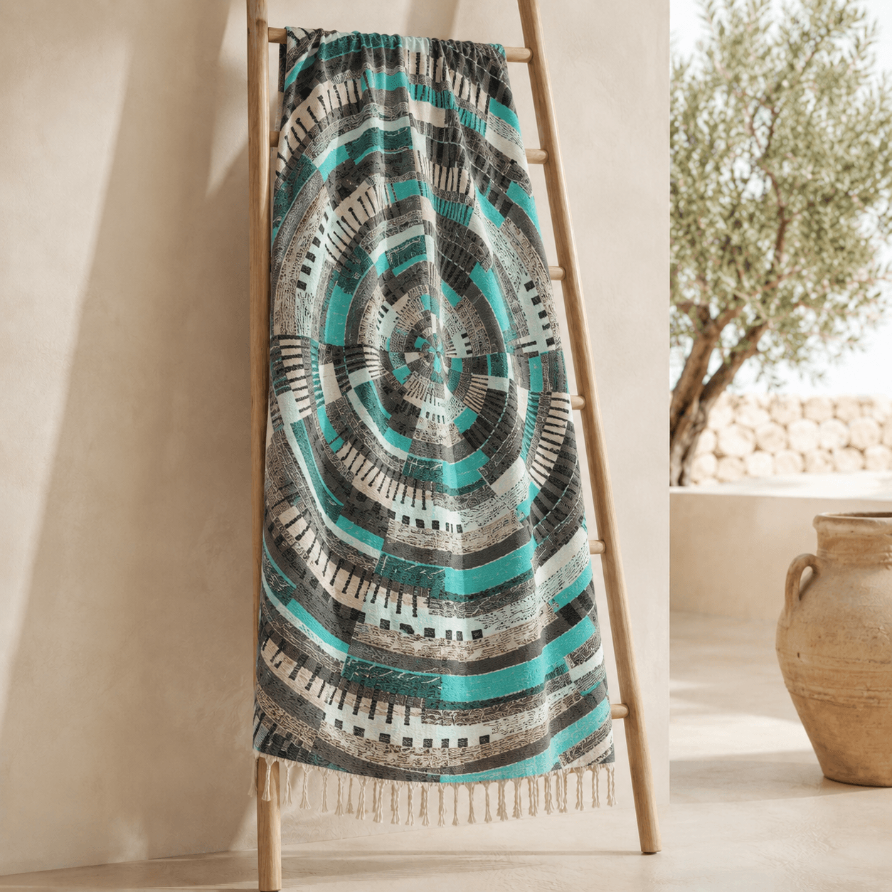 Orbit Weave Premium Jacquard Peshtemal OEKO-TEX® Beach Towel