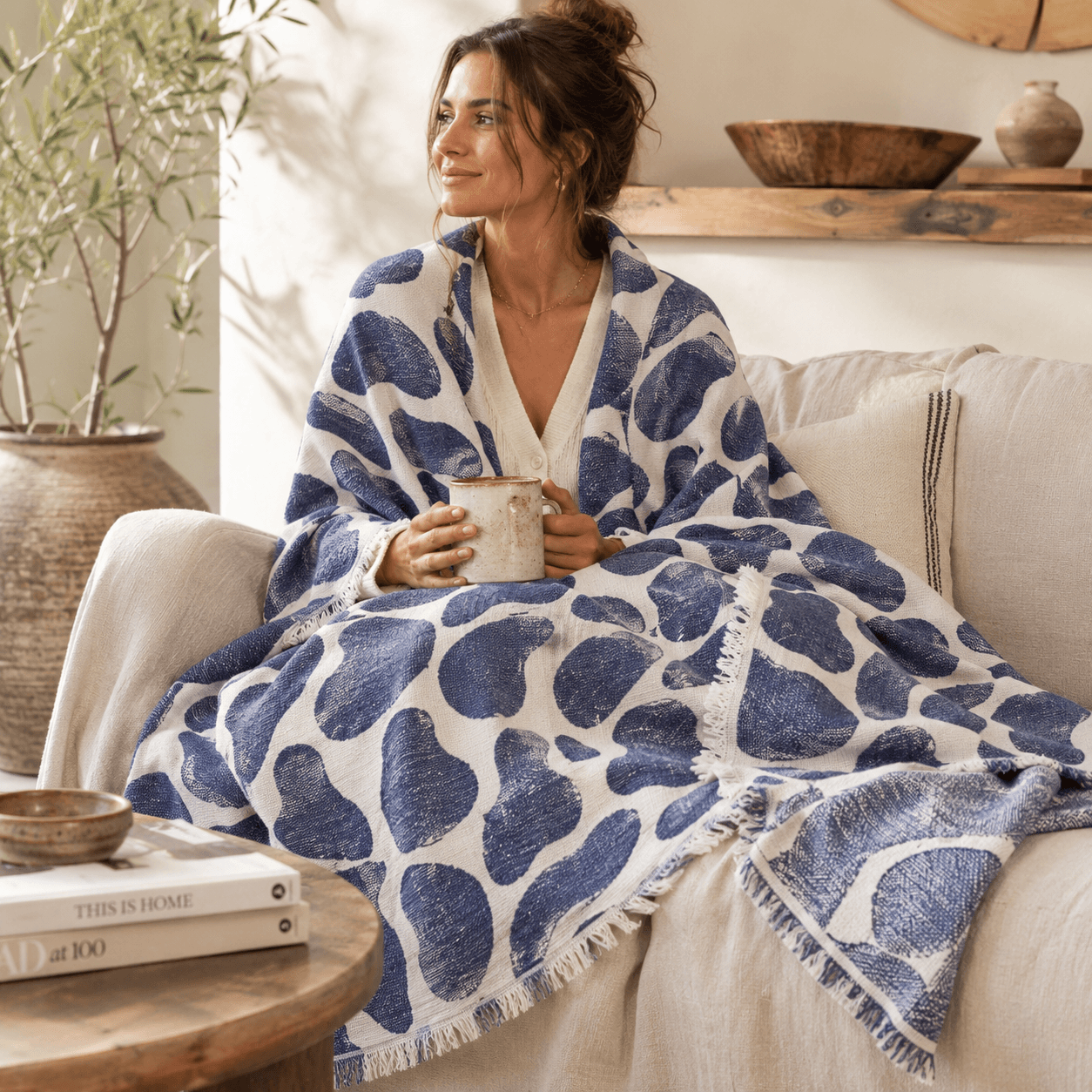 Karia Snowflake Jacquared OEKO-TEX® Certified Bed Throw