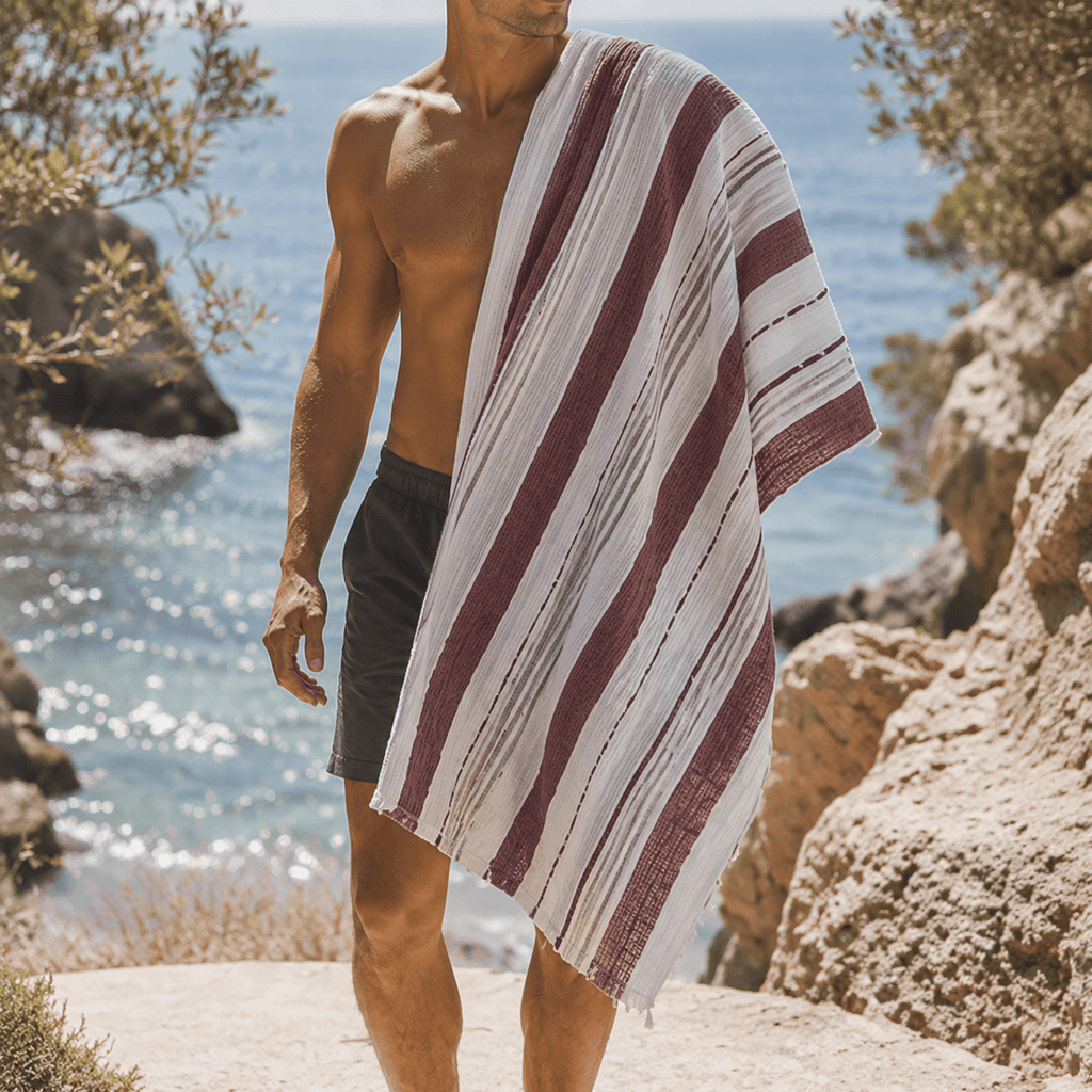 Varenna Bordeaux Muslin OEKO-TEX® Bath Towell