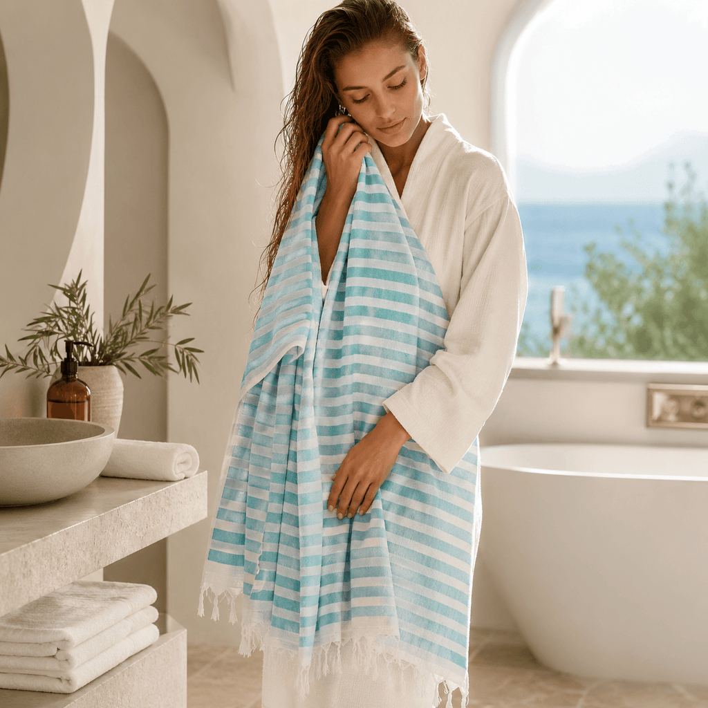 Marina Stripe Terry OEKO-TEX® Bath Towell