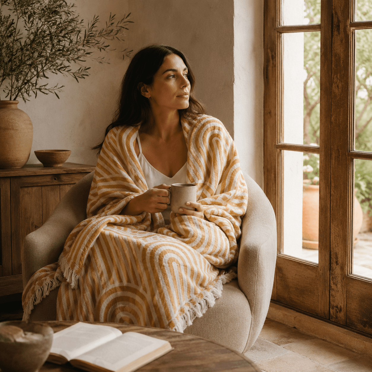 Miletos Jacquared OEKO-TEX® Certified Bed Throw