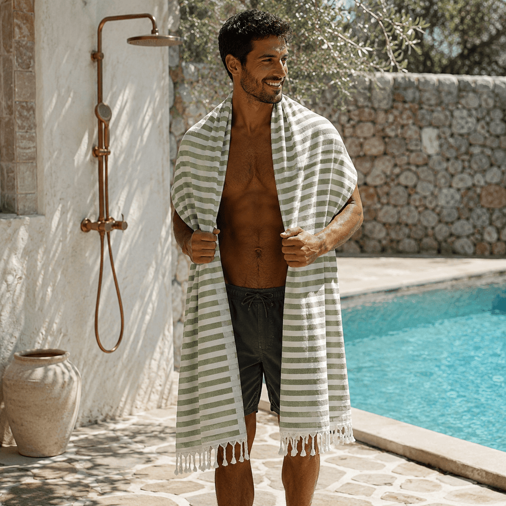 Marina Stripe Terry OEKO-TEX® Bath Towell