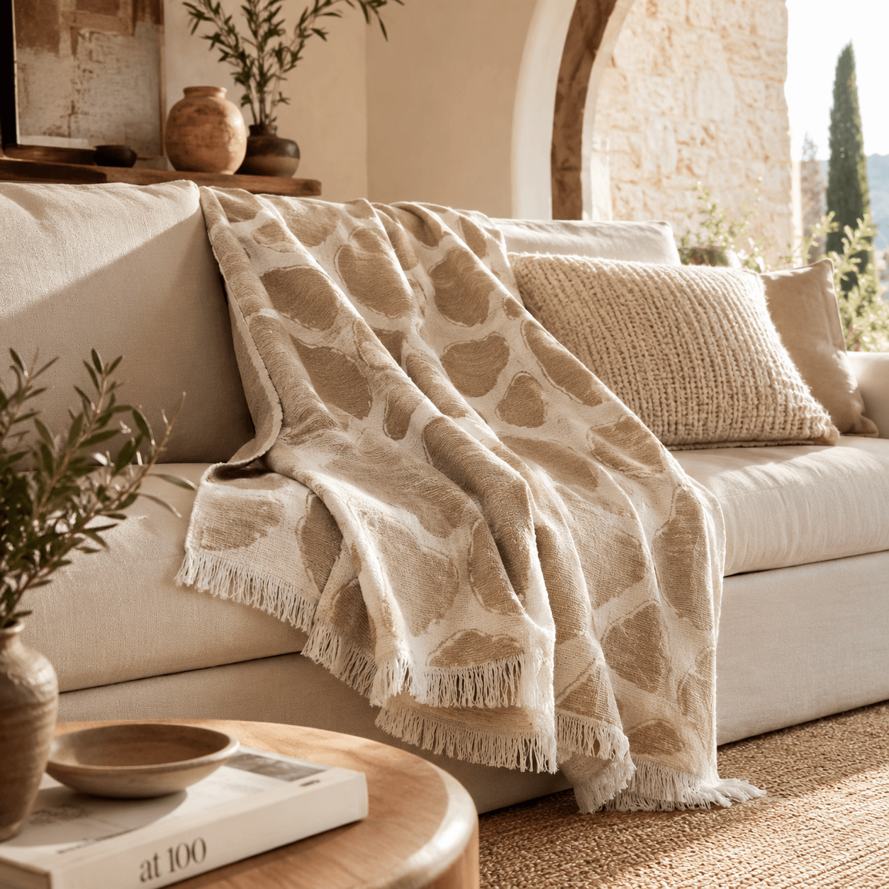 Karia Snowflake Jacquared OEKO-TEX® Certified Bed Throw