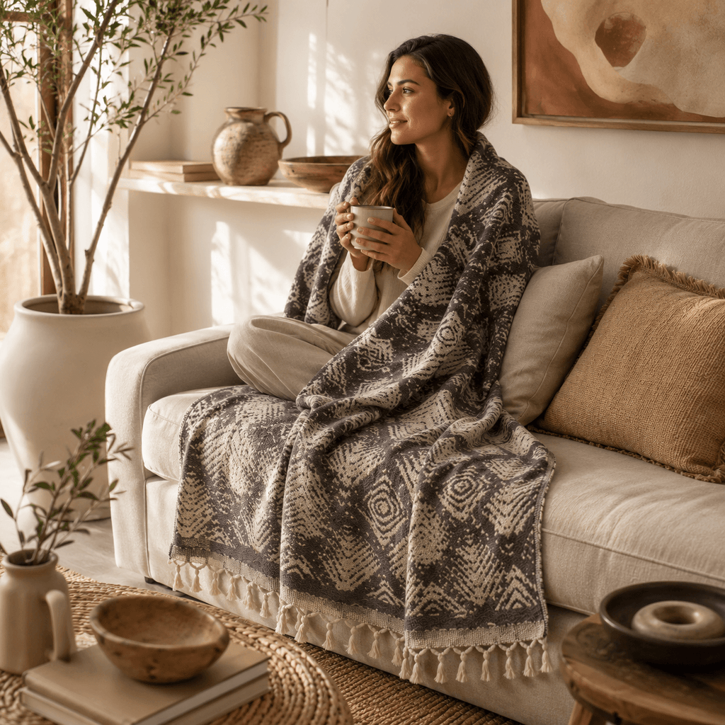 Patara Jacquard OEKO-TEX® Certified Bed Throw