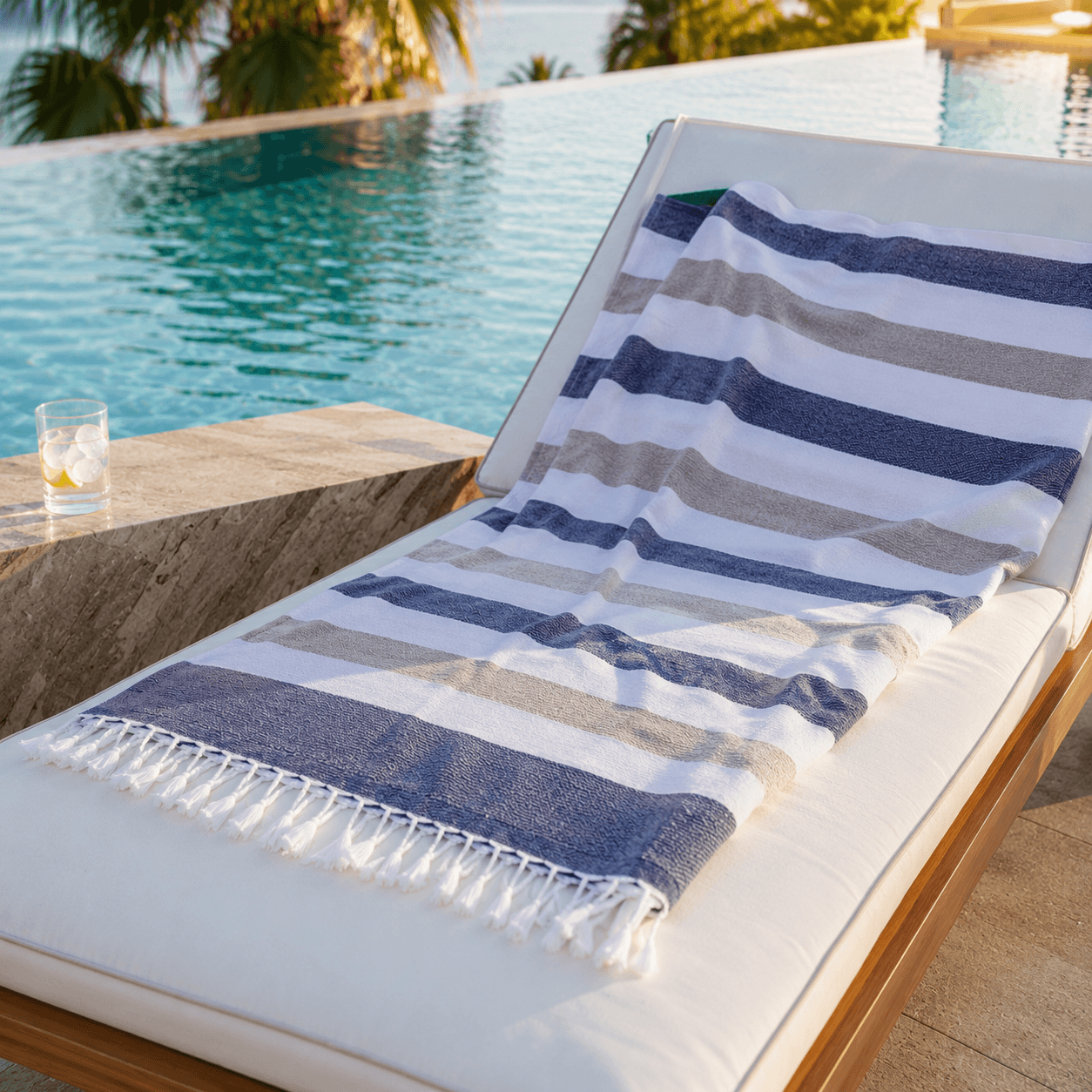 Riviera Stripe Terry OEKO-TEX® Bath Towell