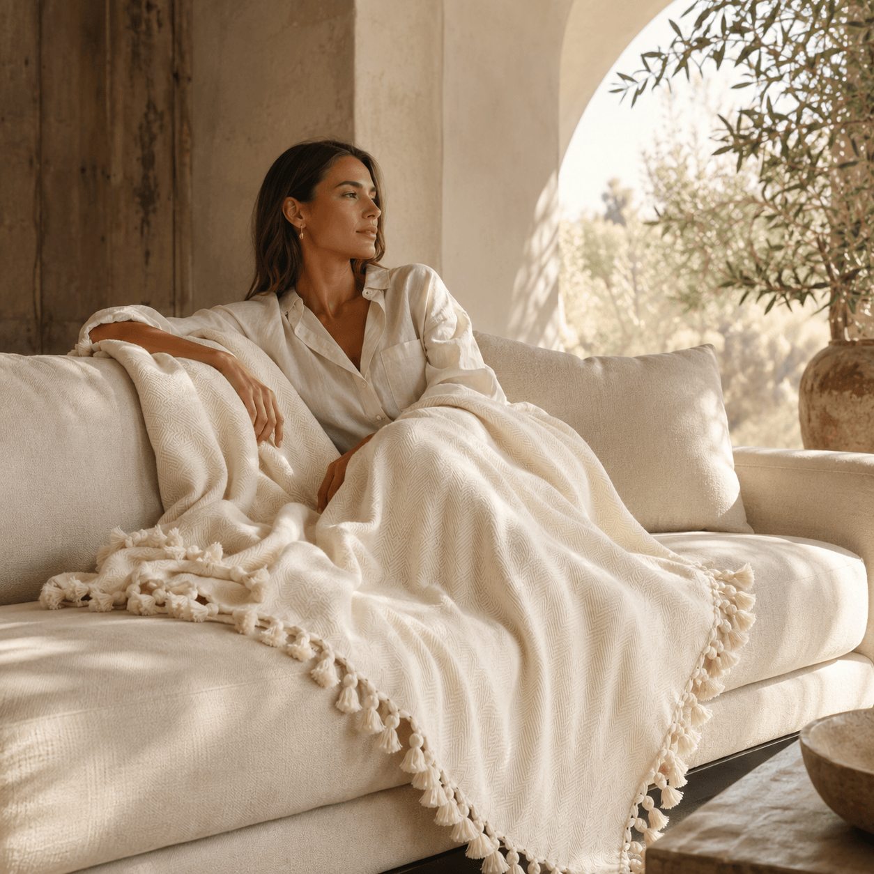 Quiet Label Denizli 100% Cotton Bed Throws &  Blankets