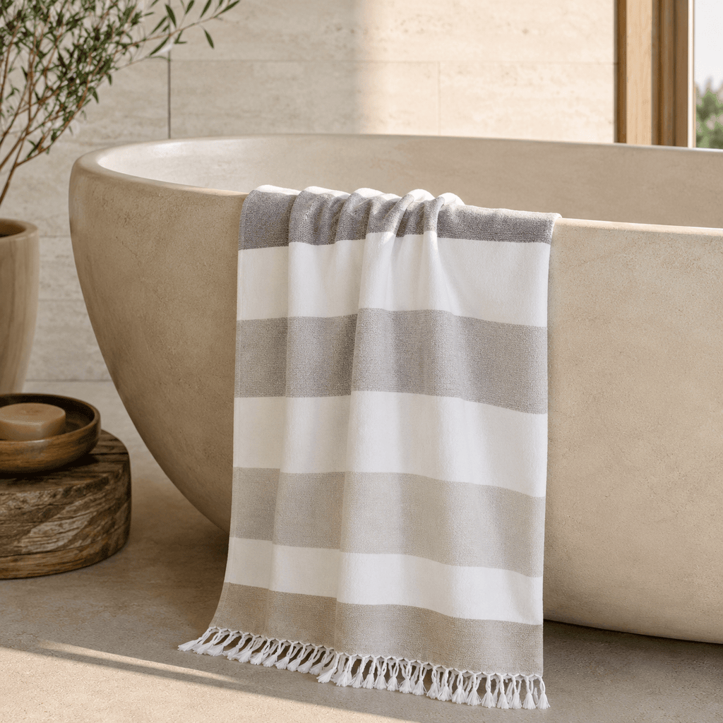 Riviera Stripe Terry OEKO-TEX® Bath Towell