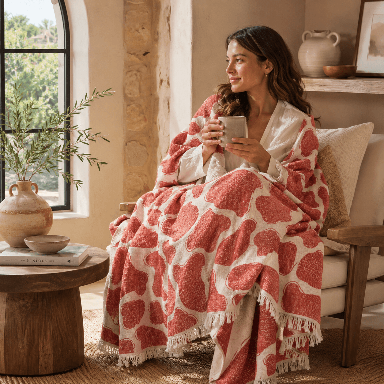 Karia Snowflake Jacquared OEKO-TEX® Certified Bed Throw