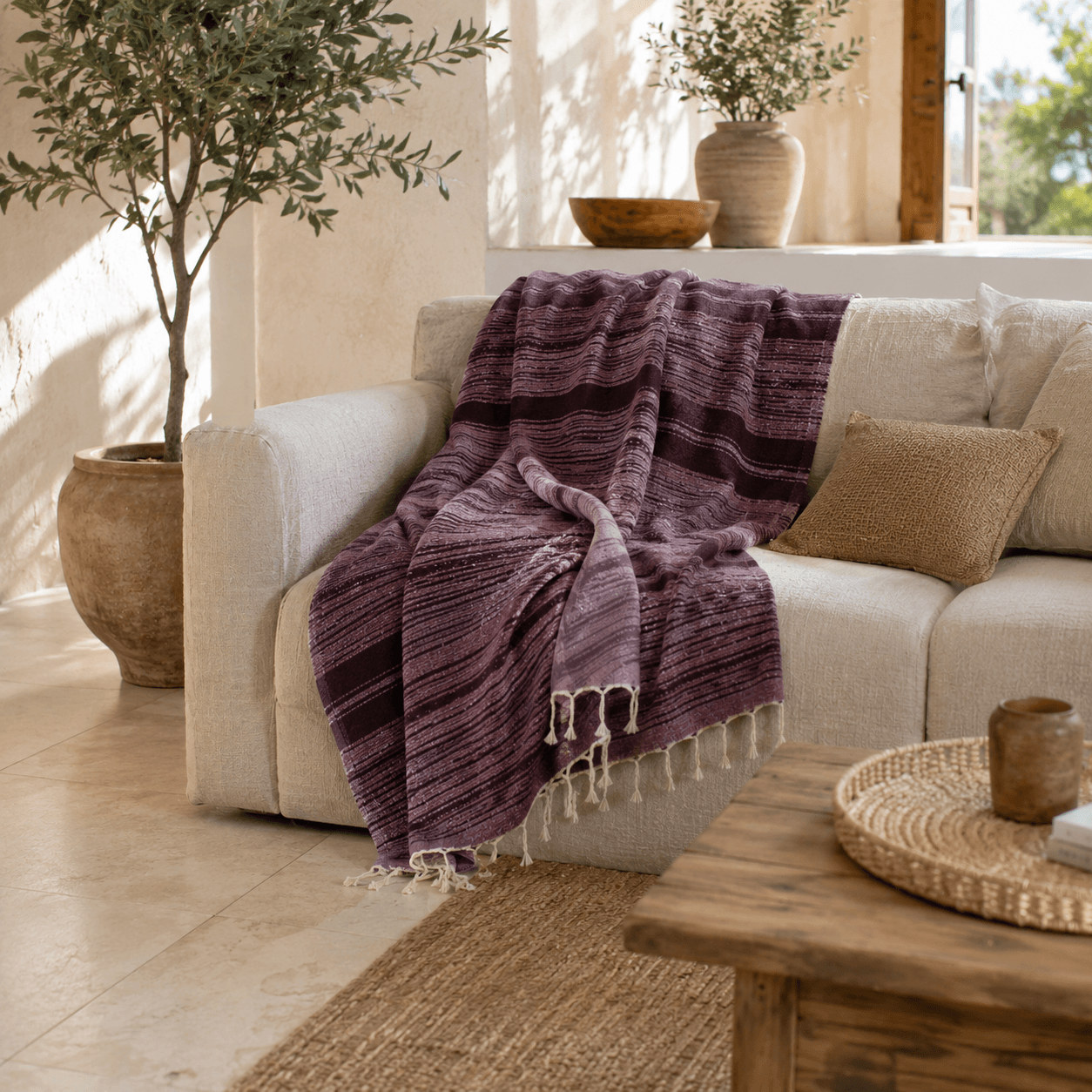 Selene Jacquard OEKO-TEX® Certified Bed Throw