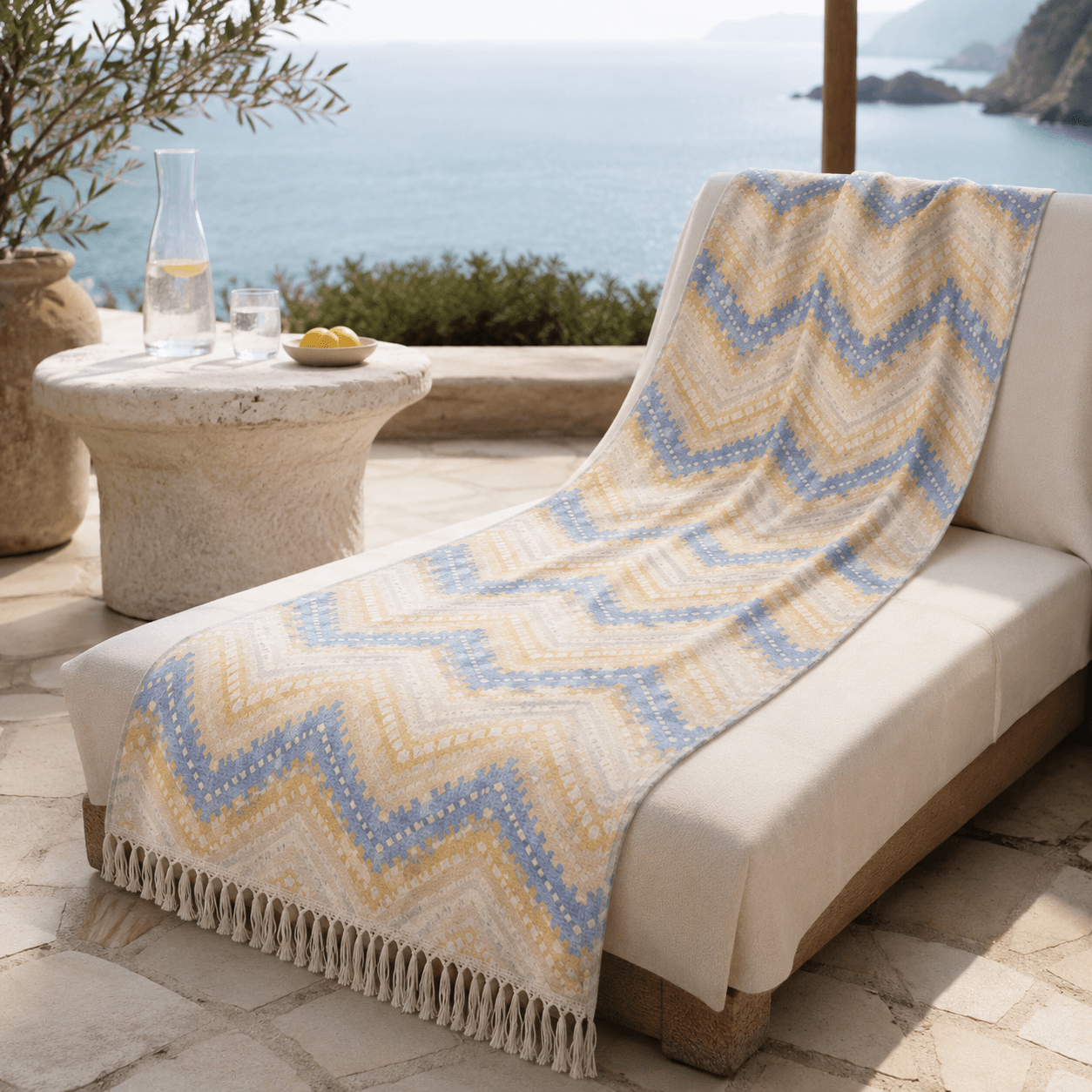 Aegean Weave Premium Jacquard Peshtemal OEKO-TEX® Beach Towel