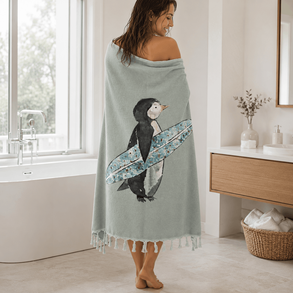 Penguin Surf Jacquard Towel