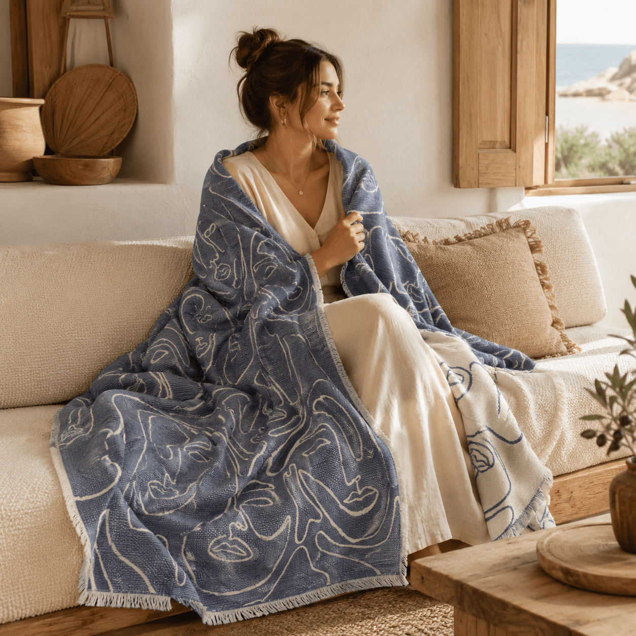 Siluet Jacquared OEKO-TEX® Certified Bed Throw