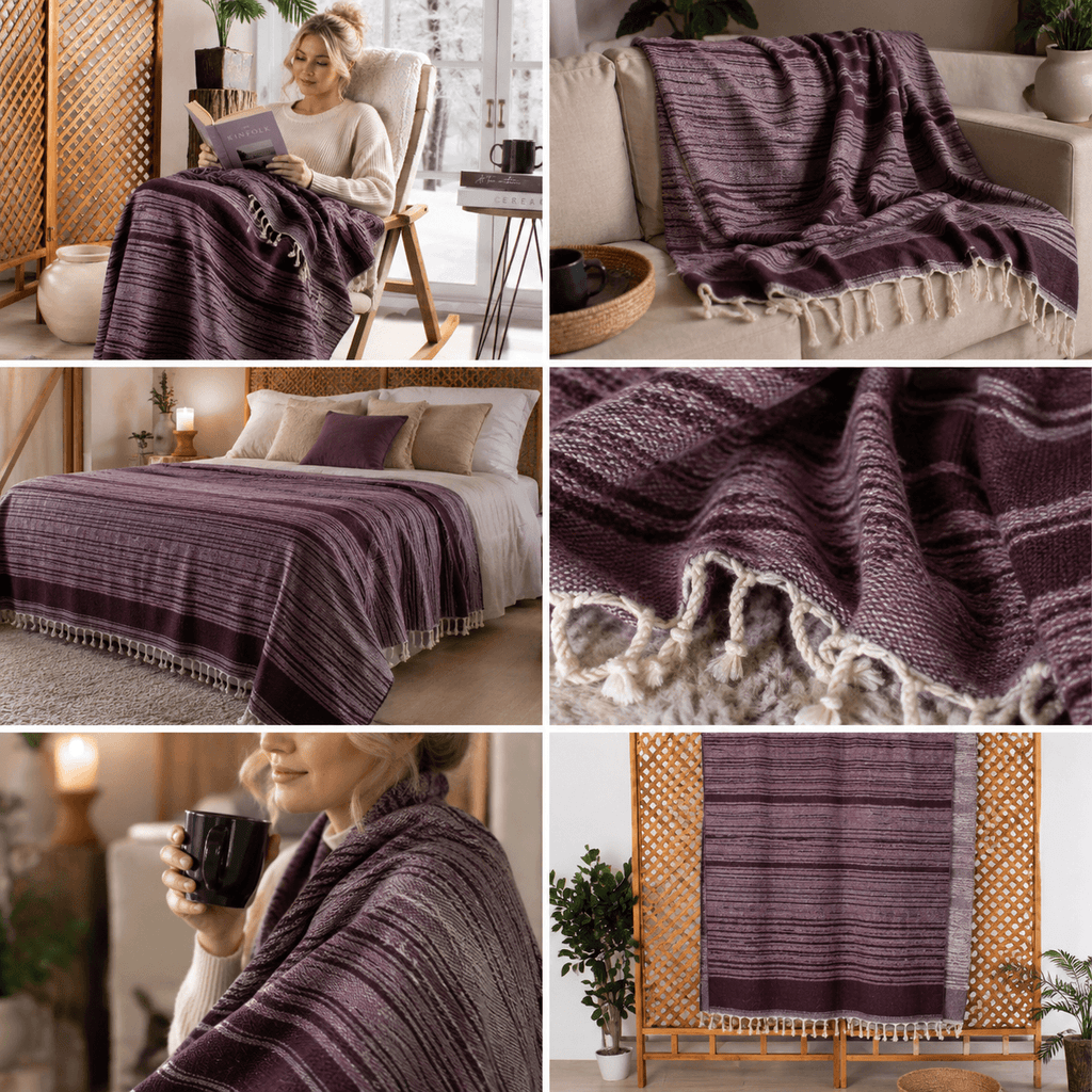 Selene Jacquard OEKO-TEX® Certified Bed Throw