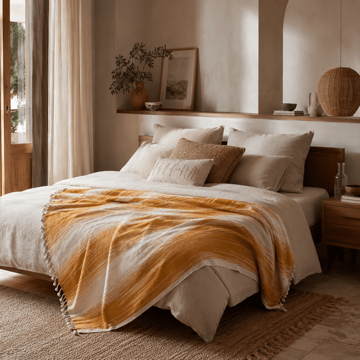 Alara Jacquared OEKO-TEX® Certified Bed Throw