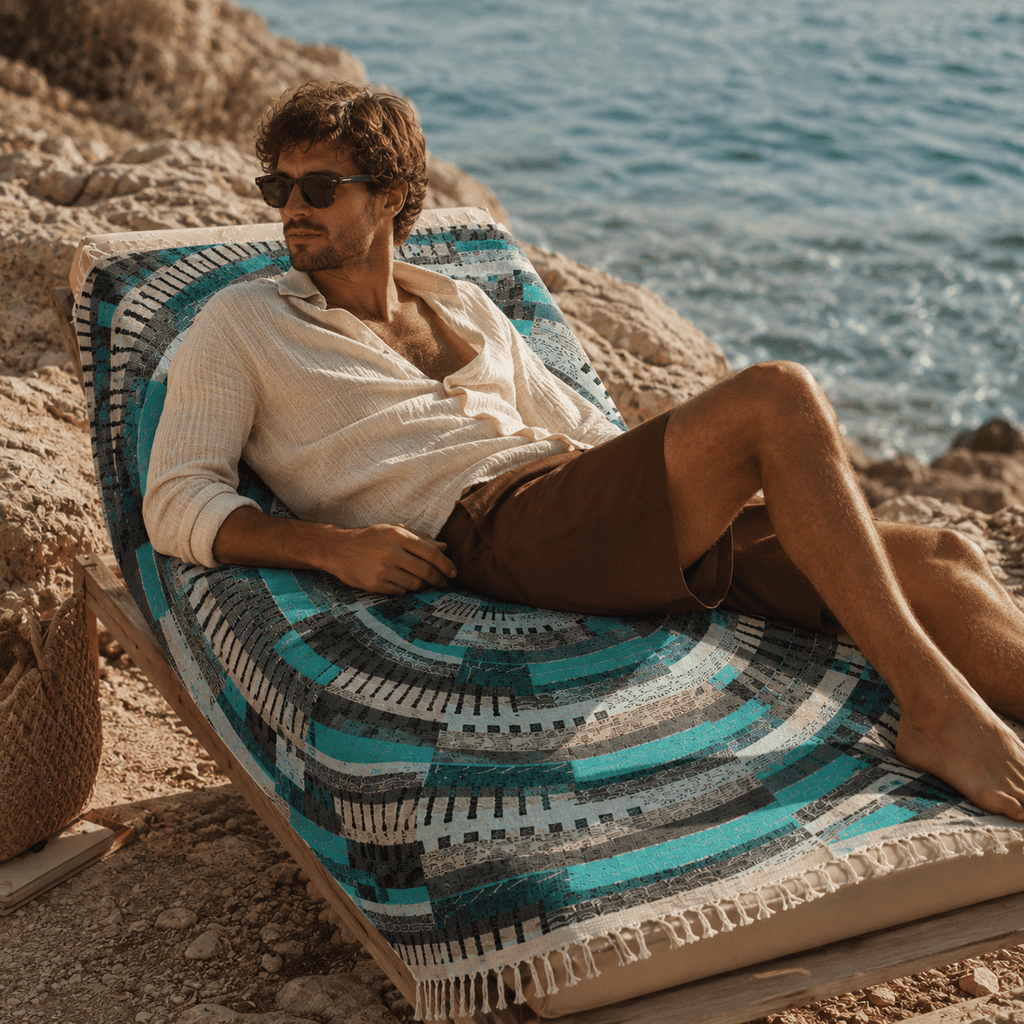 Orbit Weave Premium Jacquard Peshtemal OEKO-TEX® Beach Towel
