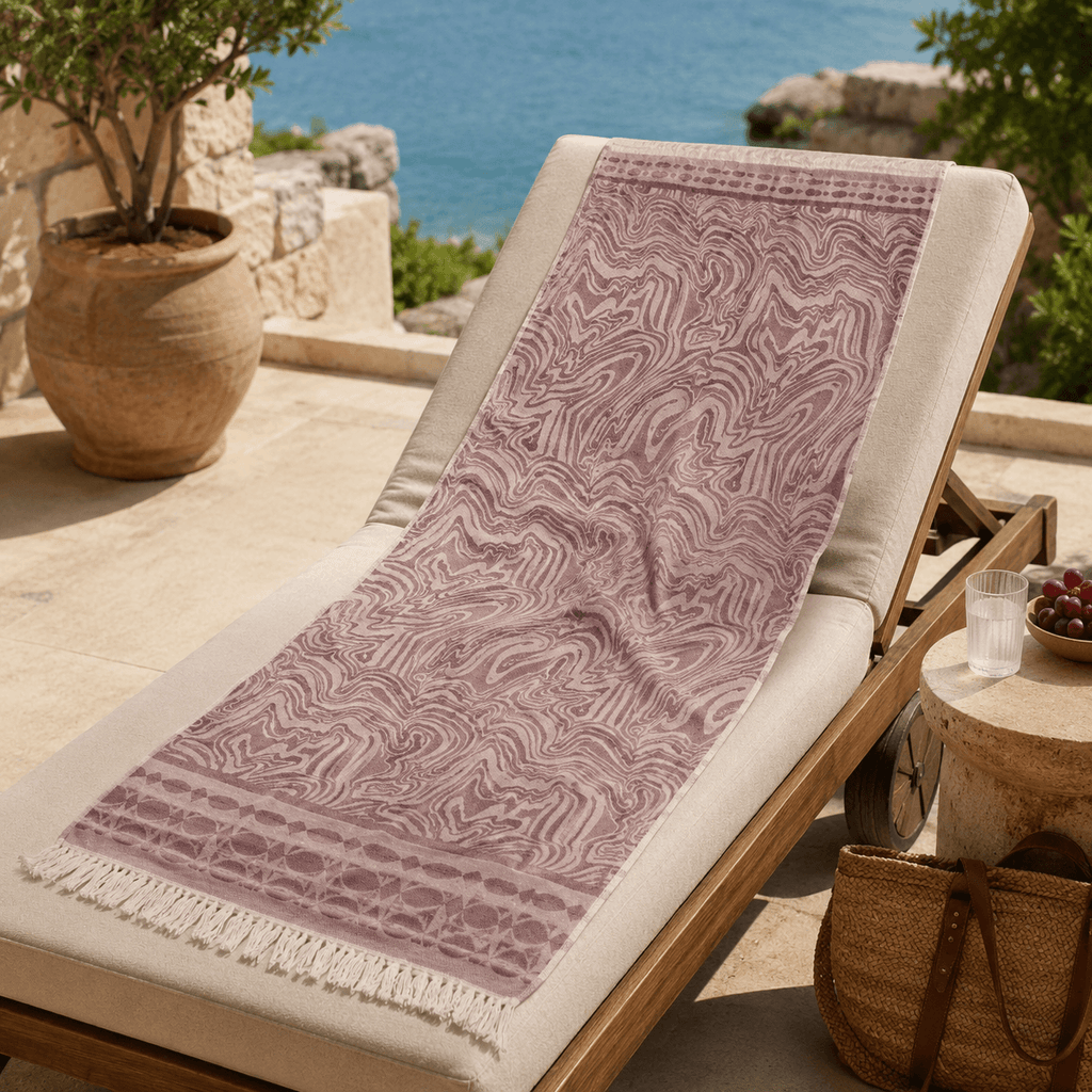 Ebru Premium Jacquard Peshtemal OEKO-TEX® Beach Towel
