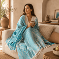 Thalassa Jacquared OEKO-TEX® Certified Bed Throw