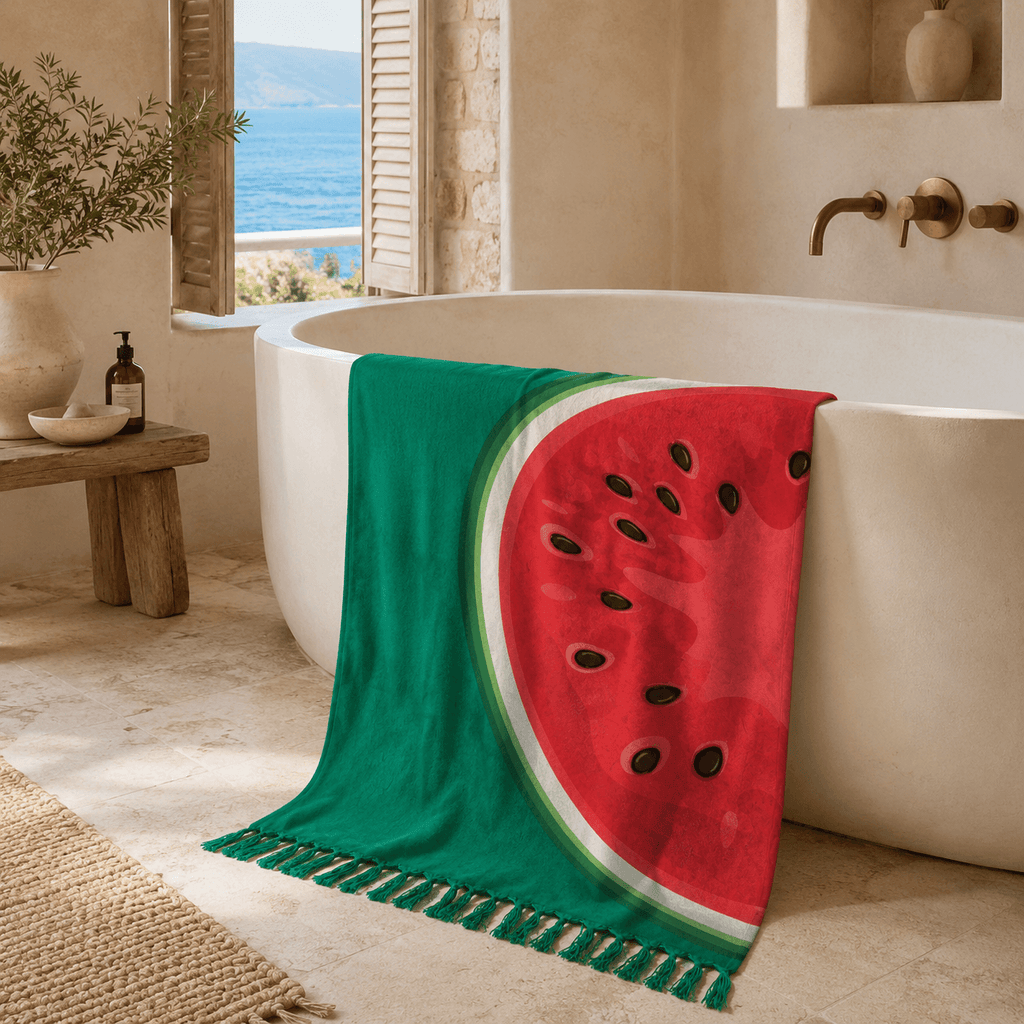 Watermelon Splash Jacquard Towel